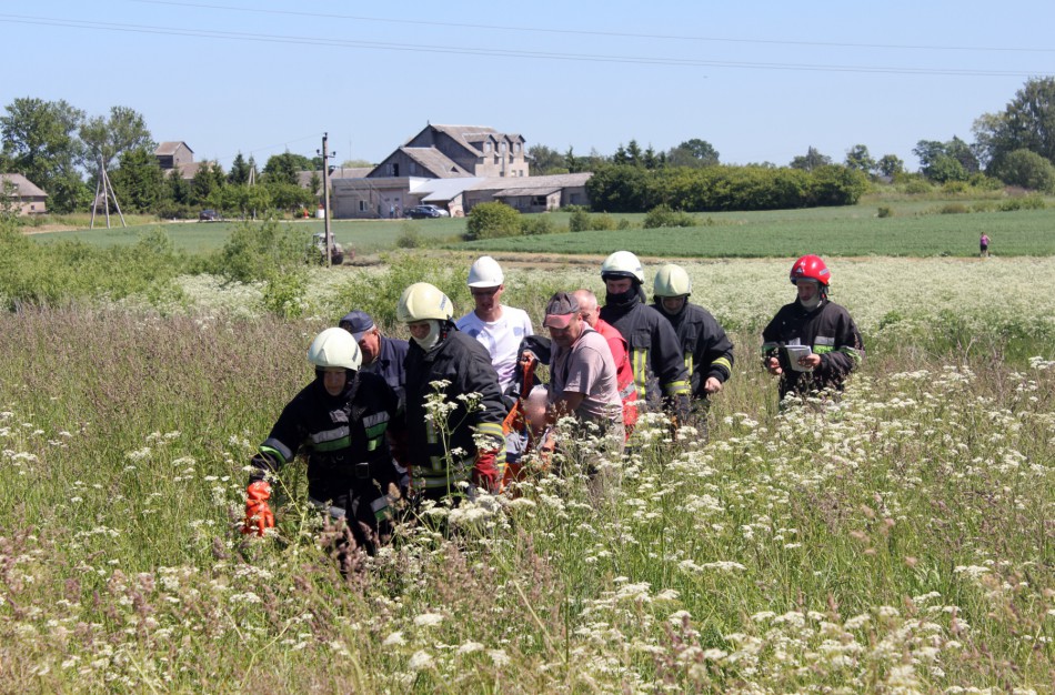 Nelaimė Ručiūnų kaime: virsdamas elektros stulpas sužalojo du vyrus