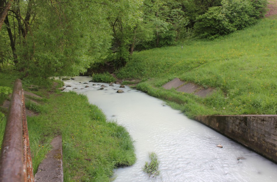 Varnutės upelis vėl nusidažė baltai, aplinkosaugininkai rado taršos šaltinį