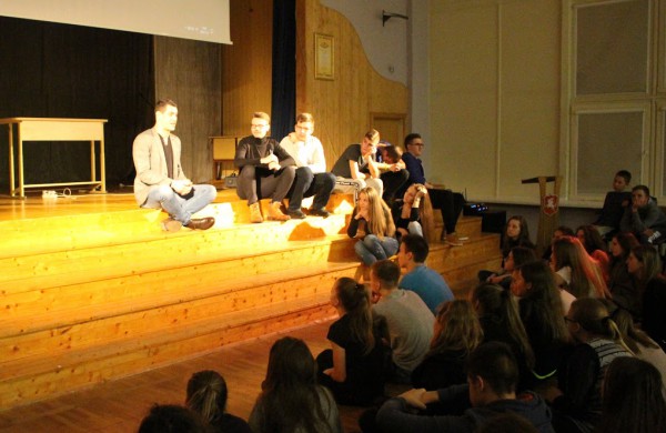 J.Ralio gimnazijoje naktį apsilankė ir humoristas Justinas Jankevičius