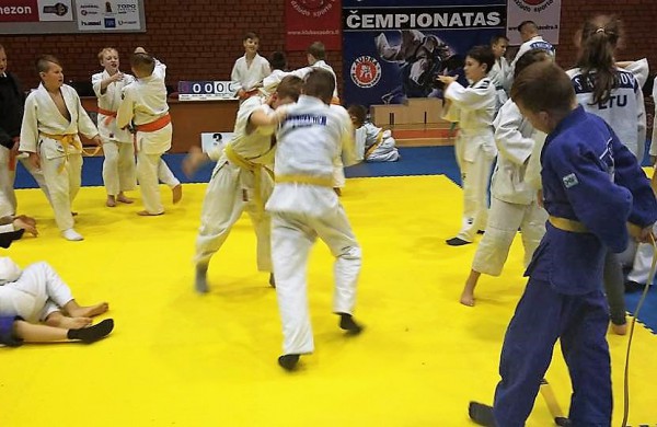 Jaunųjų Jonavos dziudistų kovos Šakiuose