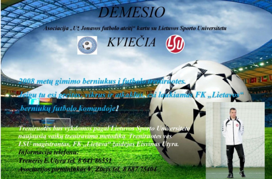 FK „Lietava“ kviečia vaikus į treniruotes