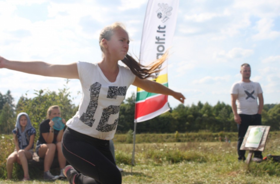 Diskgolfo čempionate Zarasuose - jonavietės sėkmė