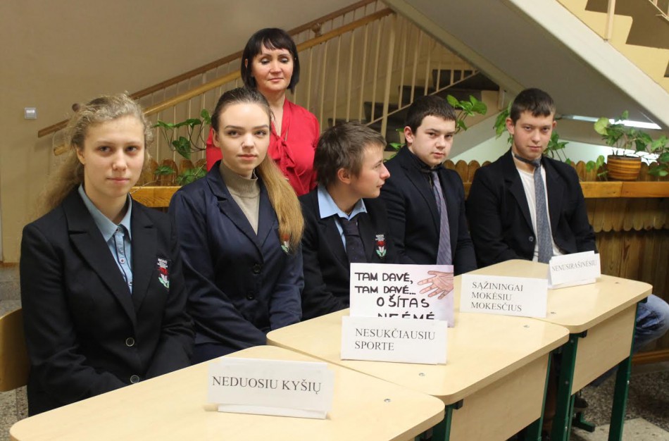 Bukonių mokykloje - pilietinė akcija prieš korupciją