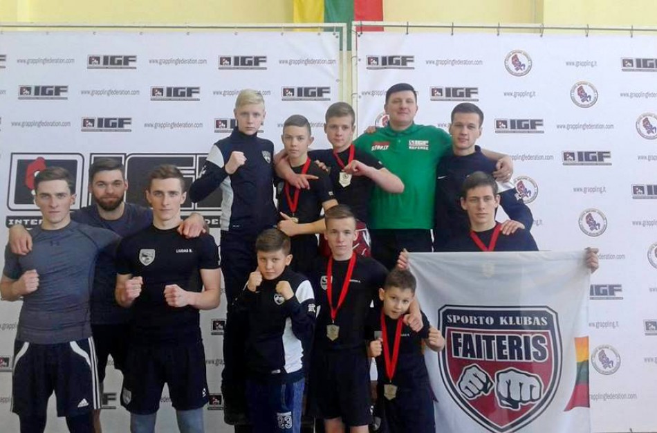 Sporto klubo „Faiteris“ sportininkų medaliai atvirame grapplingo imtynių čempionate