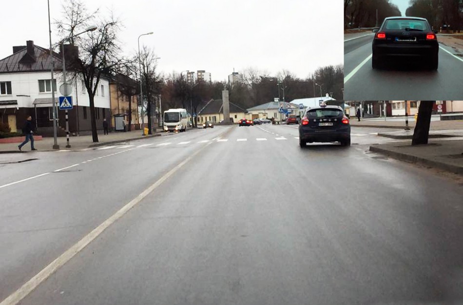 Internautai viešumu auklėja įžūlią automobilio „Audi“ vairuotoją