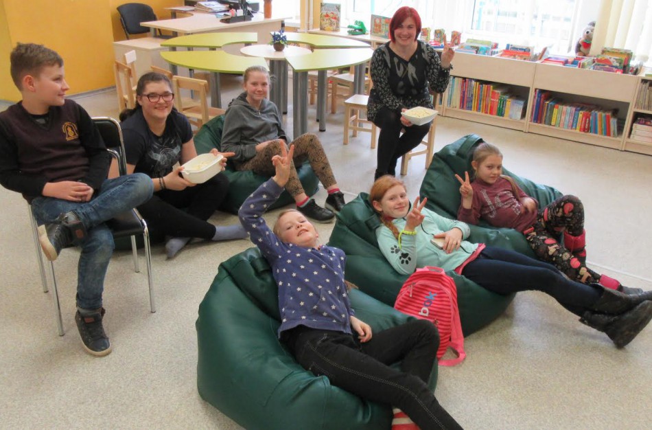 Bibliotekos vaikų literatūros skyriuje – „Popcorn“ kinas