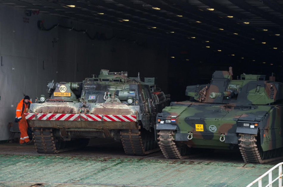 Nyderlandų karių kovinė technika, skirta NATO priešakinių batalionui – jau Lietuvoje