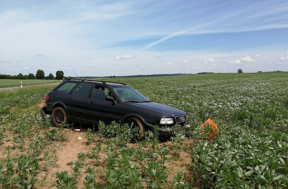 Karių pranešimas policijai – nuo kelio nuvažiavo „Audi“