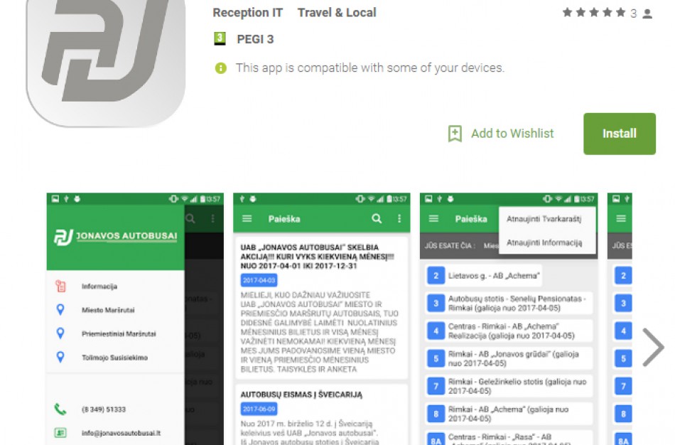 "Jonavos autobusai" pristato atnaujintą mobiliesiems įrenginiams skirtą programėlę
