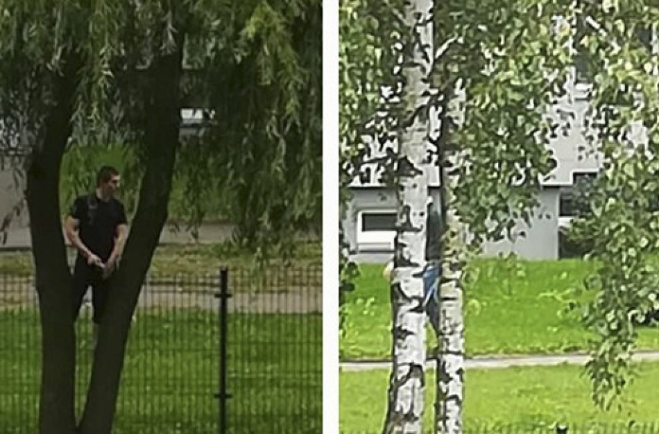 Jonavietė nufotografavo prie vaikų darželio gamtinius reikalus atlikinėjusį jaunuolį