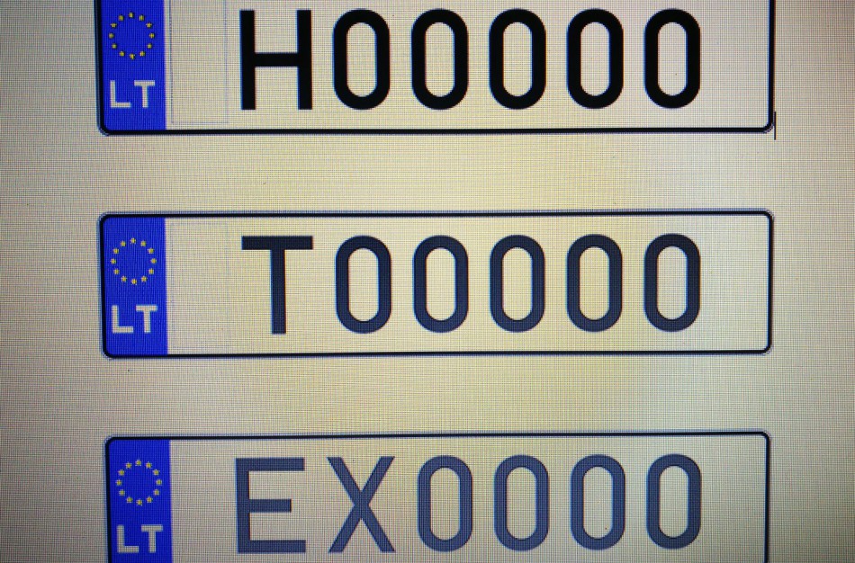 Supaprastinamas specialiųjų numerio ženklų žymėjimas