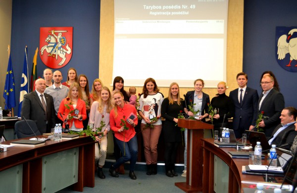 „Achema-KKSC“ tinklinio komanda sveikinimų sulaukė ir Savivaldybėje