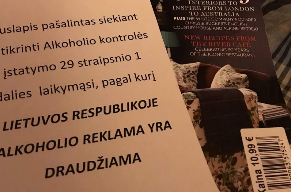 Siūlomos išimtys leidžiančios alkoholio reklamą užsienietiškuose leidiniuose