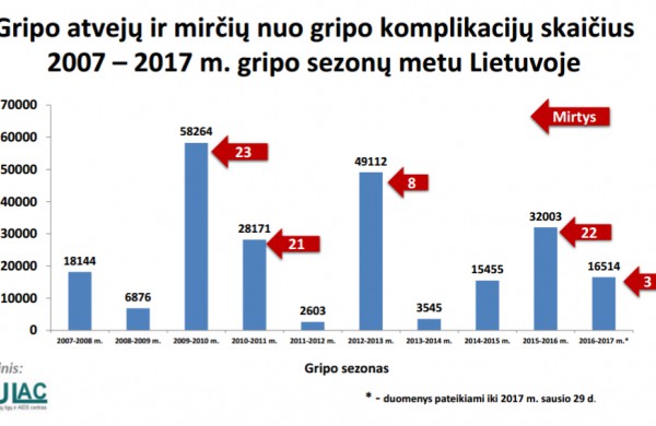 Gripo epidemija nesitraukia - neapsigaukite, gripas nėra lengva liga 