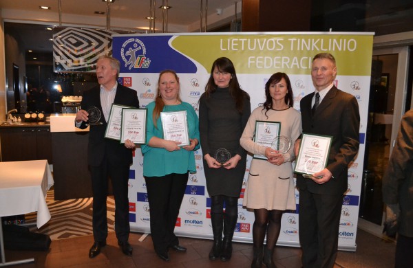 Apdovanoti tinklinio treneriai, žaidėjai, žiniasklaidos atstovai