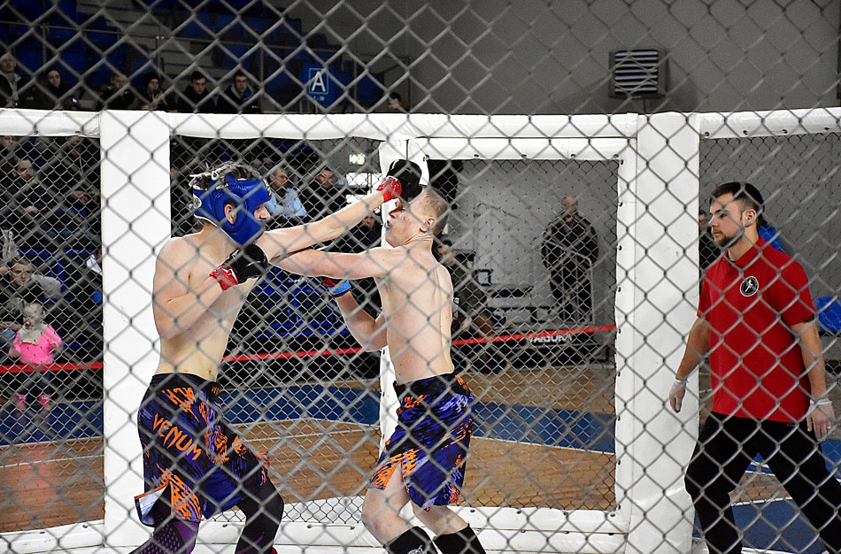 Sporto arenoje grumiasi MMA kovotojai