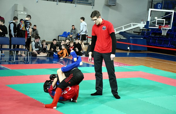 Sporto arenoje grumiasi MMA kovotojai
