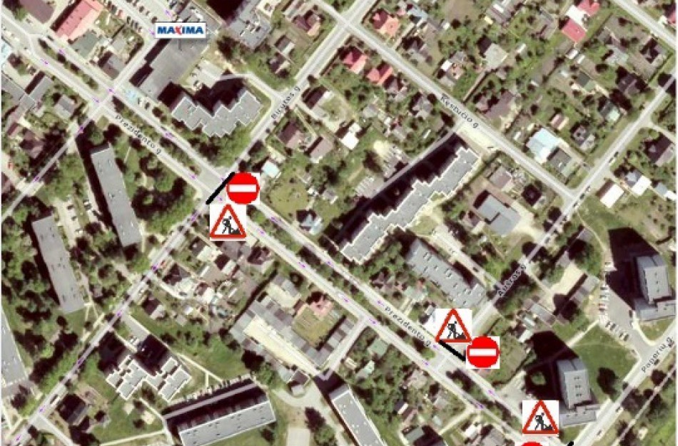 Dėmesio!!! Informacija dėl Prezidento gatvės uždarymo  