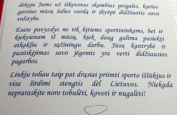 Jonaviečiui – šalies vadovės padėka