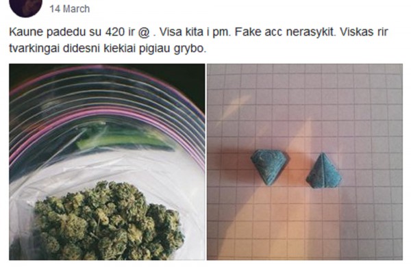 Nustatyta grupė asmenų, sukčiavusių ir platinusių narkotines medžiagas socialiniuose tinkluose
