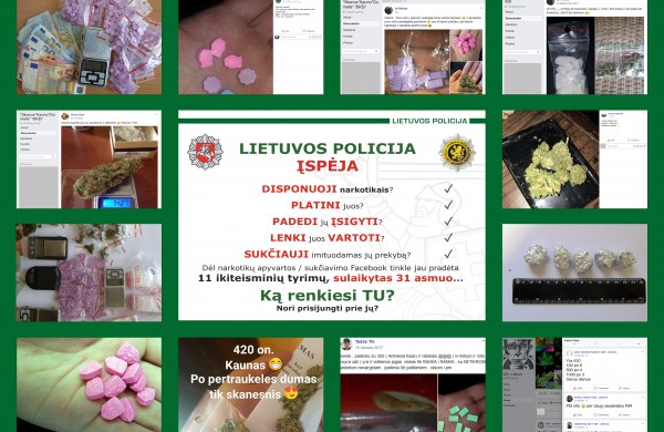 Nustatyta grupė asmenų, sukčiavusių ir platinusių narkotines medžiagas socialiniuose tinkluose
