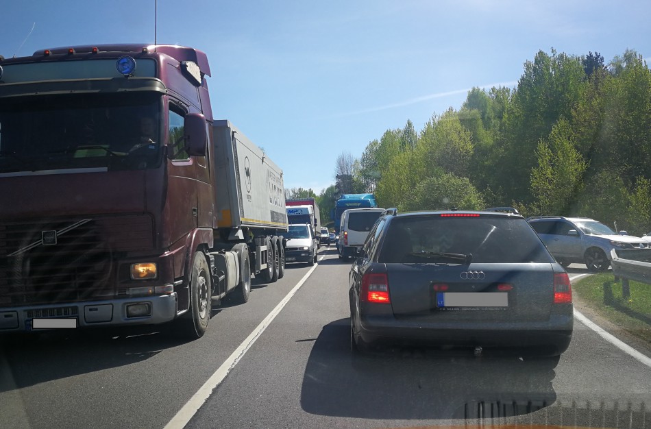 Po eismo įvykio formavosi spūstys 