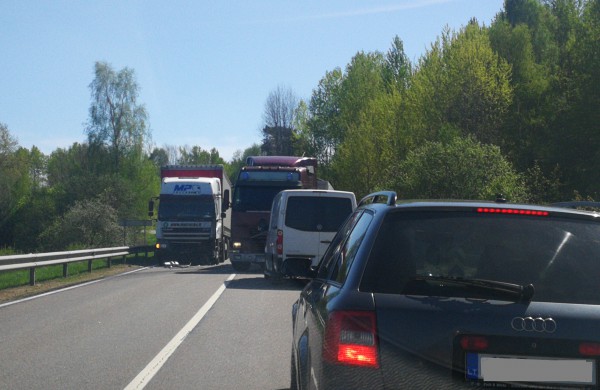 Po eismo įvykio formavosi spūstys 