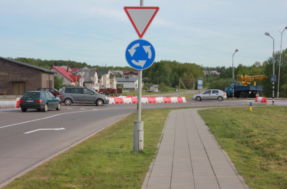 Įrengta laikinoji sankryža