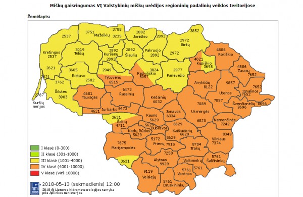 Jonavos rajone didelis miškų gaisrų pavojus
