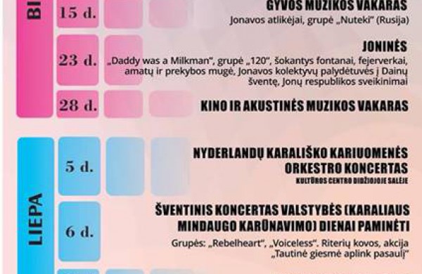  Festivalis „Vasara Jonavoje 2018“ nepaliks abejingų