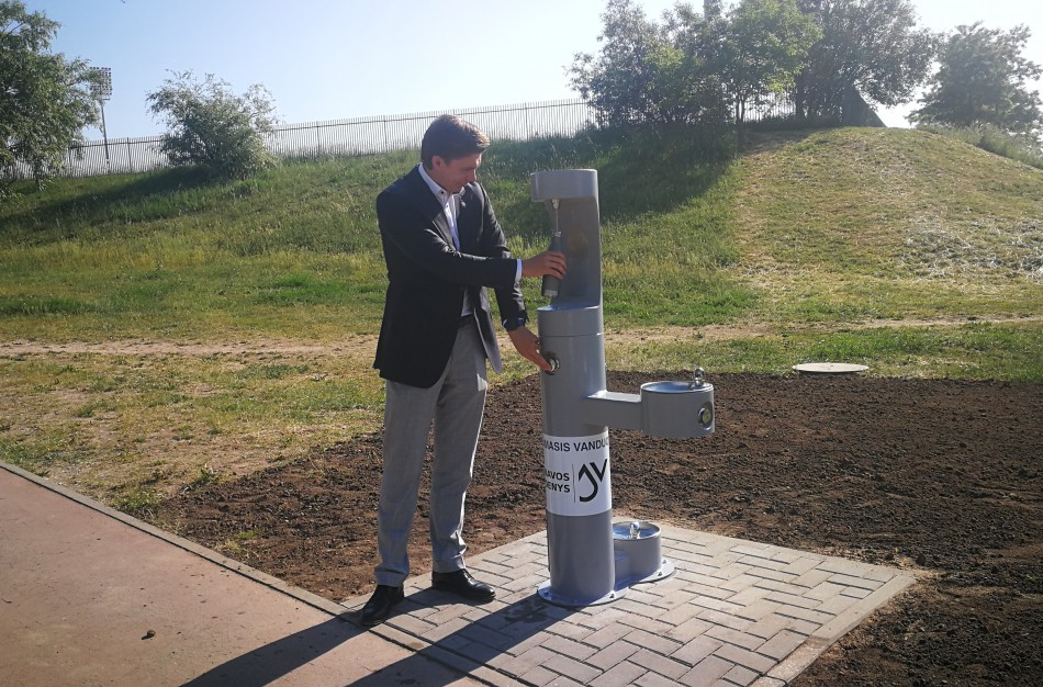 Pirmasis toks Jonavoje – trijų pakopų geriamo vandens fontanėlis