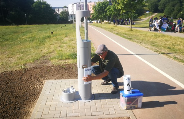 Pirmasis toks Jonavoje – trijų pakopų geriamo vandens fontanėlis
