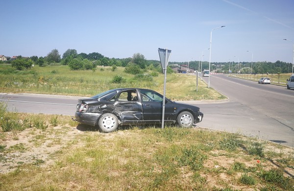Avarija P.Vaičiūno gatvėje dėl apmaudžios klaidos