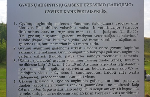 Treti Lietuvoje, kurie turi legalias gyvūnų kapines 