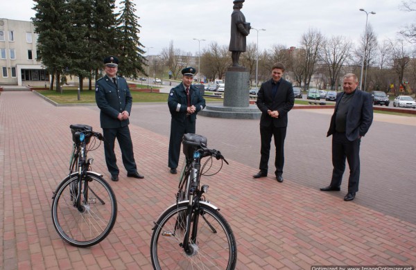 Pirmasis šio sezono patruliavimas ant dviračių 