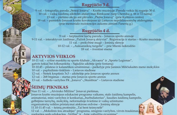 Informacija miesto šventės metu