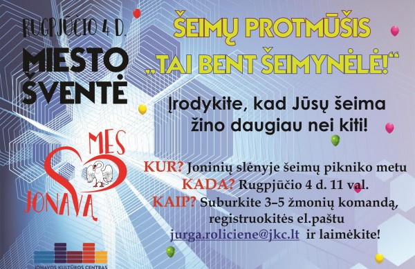 Informacija miesto šventės metu