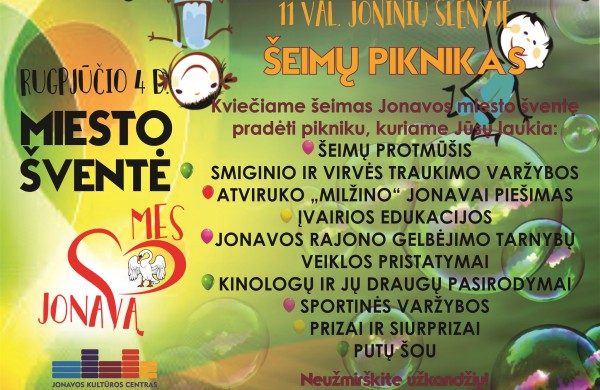 Informacija miesto šventės metu