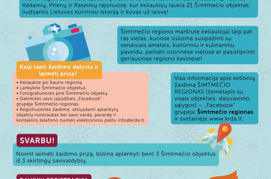 Kauno regionas kviečia keliauti po Šimtmečio vietas ir dalyvauti kelionių žaidime