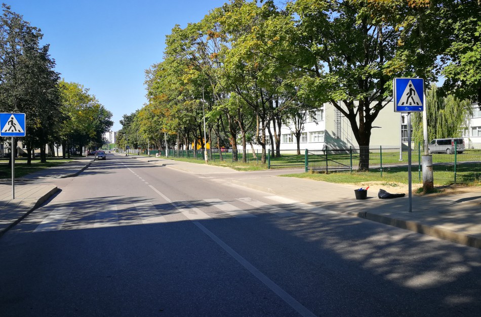 Kosmonautų gatvėje bus didinamas eismo saugumas – atsiras dvi iškilios perėjos