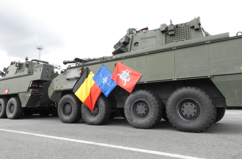 Belgijos kariuomenės konvojus pasipuošė Vyčiu