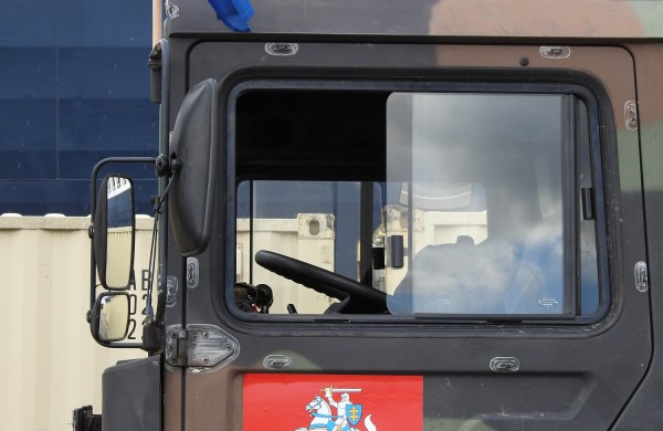 Belgijos kariuomenės konvojus pasipuošė Vyčiu