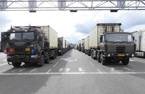 Belgijos kariuomenės konvojus pasipuošė Vyčiu