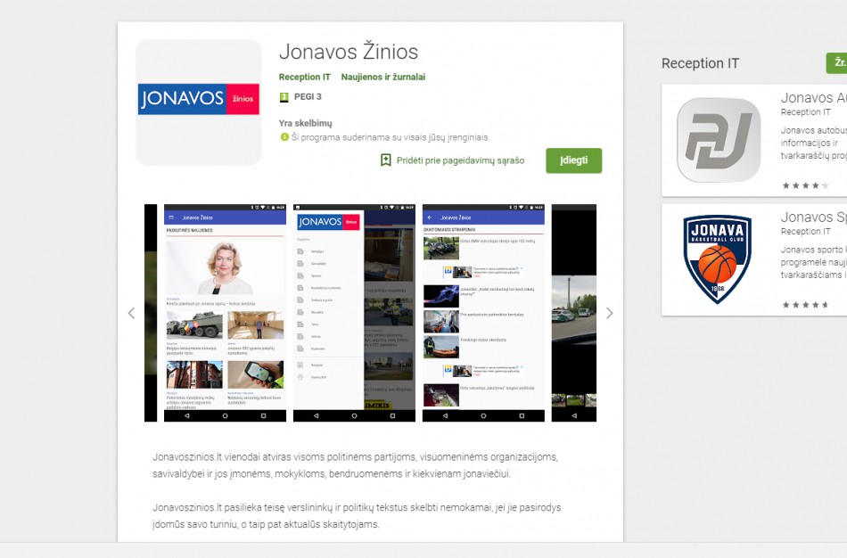 Interneto svetainė jonavoszinios.lt: Viskas tik pirmyn !