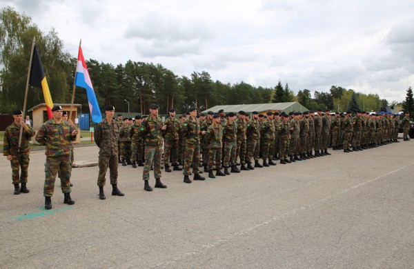 Rukloje – ketvirtosios NATO bataliono Lietuvoje Belgijos ir Liuksemburgo kontingento rotacijos inauguracijos ir pasveikinimo ceremonija