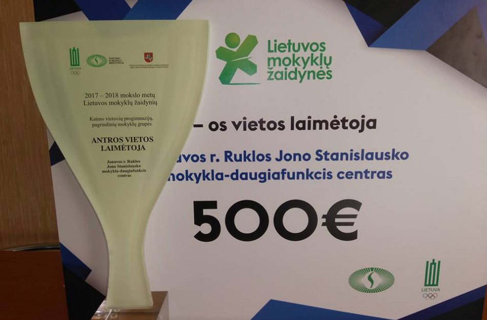 Lietuvos mokyklų žaidynėse 2018 iškovota prizinė vieta 