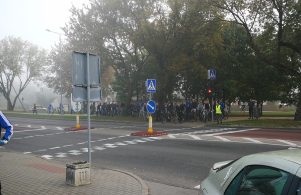 Daugiau nei 100 „raliečių“ dviračiais išriedėjo į miestą