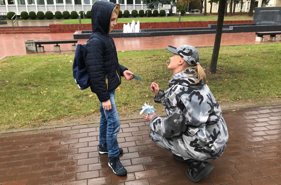 Viešojo saugumo akademijos studentų akcija Jonavoje