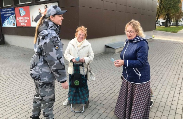 Viešojo saugumo akademijos studentų akcija Jonavoje