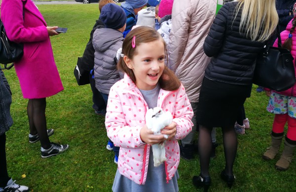 Vaikų rankomis į dangų paleisti pašto karveliai